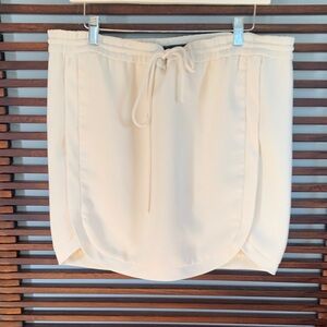 J. Crew Cream Drawstring Skirt